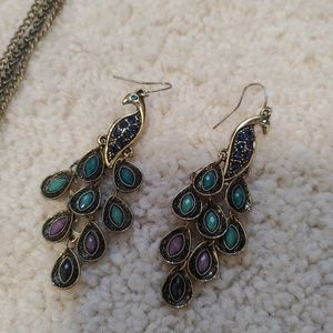 Peacock jewelry set
